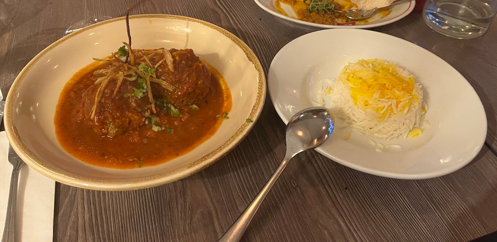 Koofteh, Persian meatballs with saffron rice